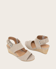 Tilly Nubuck Wedge Sandal | Gentle Souls by Kenneth Cole | Kenneth Cole MUSHROOM NUBUCK