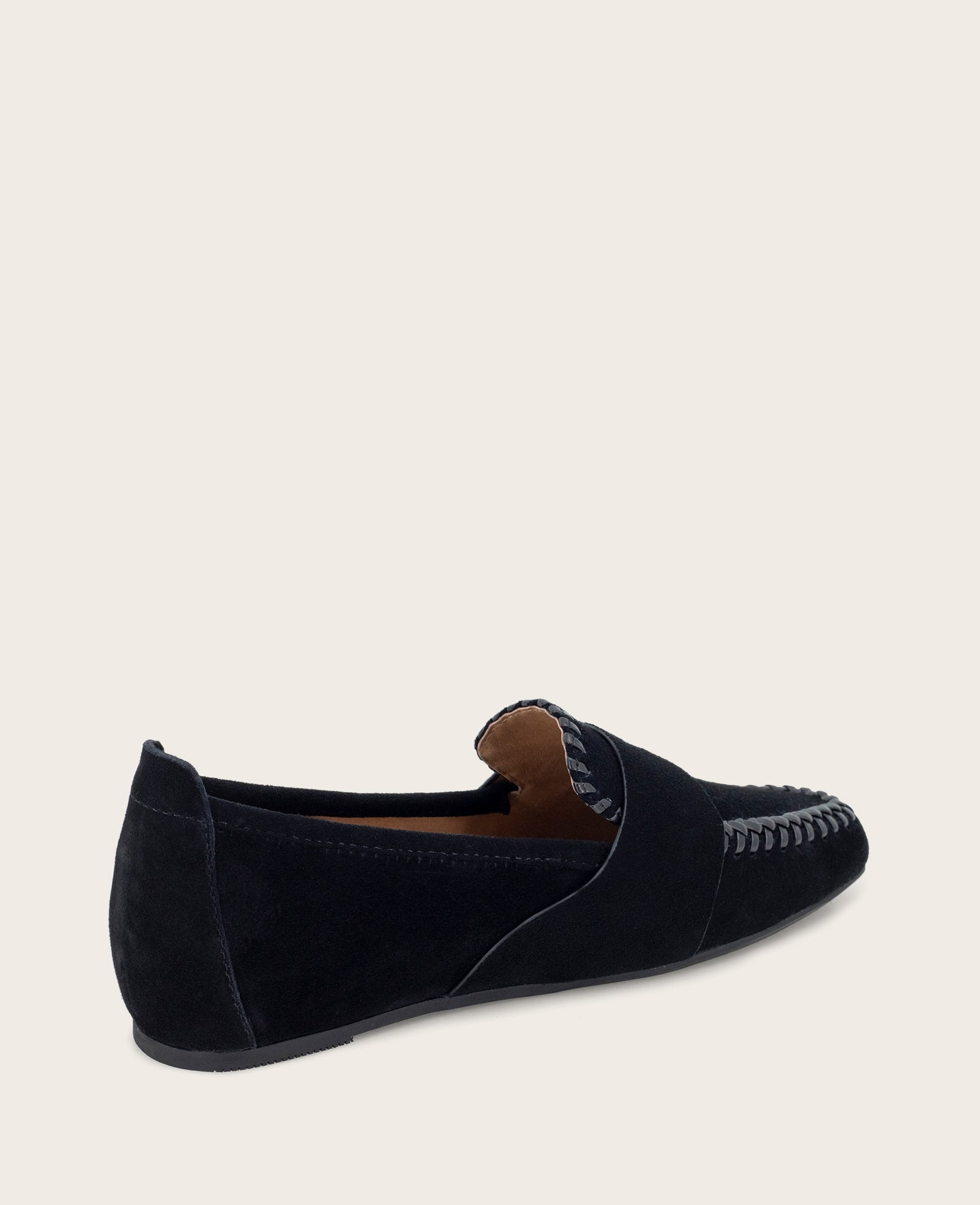 Sandra Suede Braid Detail Loafer Black | Gentle Souls by KC | Kenneth Cole BLACK SUEDE