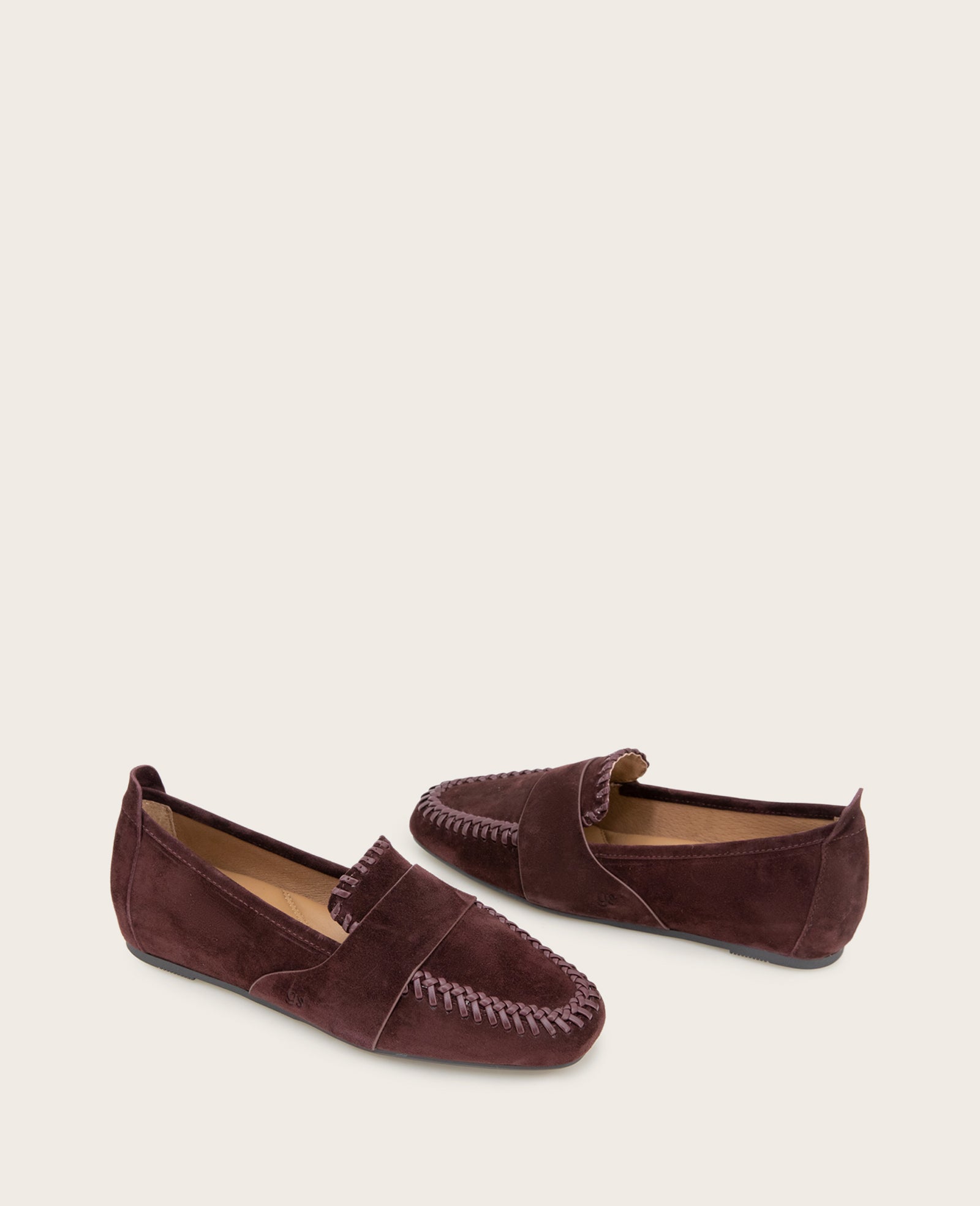 Sandra Suede Braid Detail Loafer | Gentle Souls by KC | Kenneth Cole BURGUNDY SUEDE