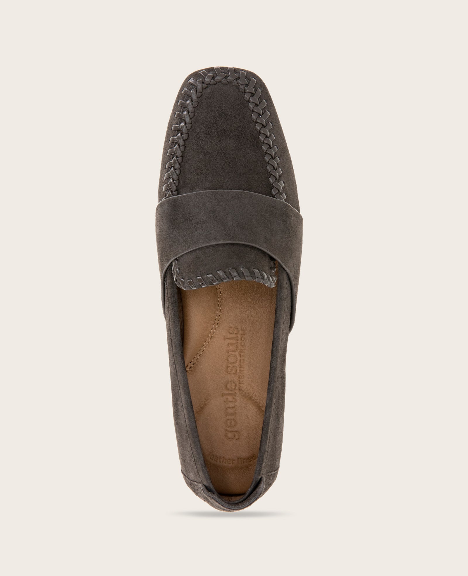 Sandra Suede Braid Detail Loafer | Gentle Souls by KC | Kenneth Cole BROWN SUEDE