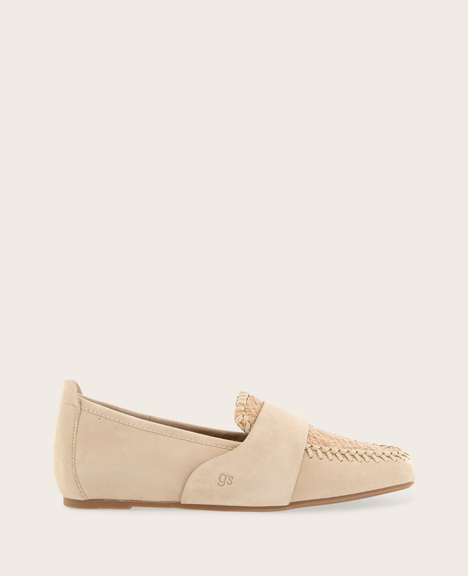 GENTLE SOULS - Sandra Suede and Snake Combo Braided Detail Loafer | Kenneth Cole SAND SNAKE