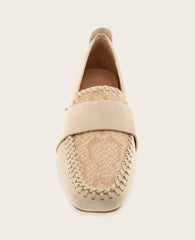 GENTLE SOULS - Sandra Suede and Snake Combo Braided Detail Loafer | Kenneth Cole SAND SNAKE