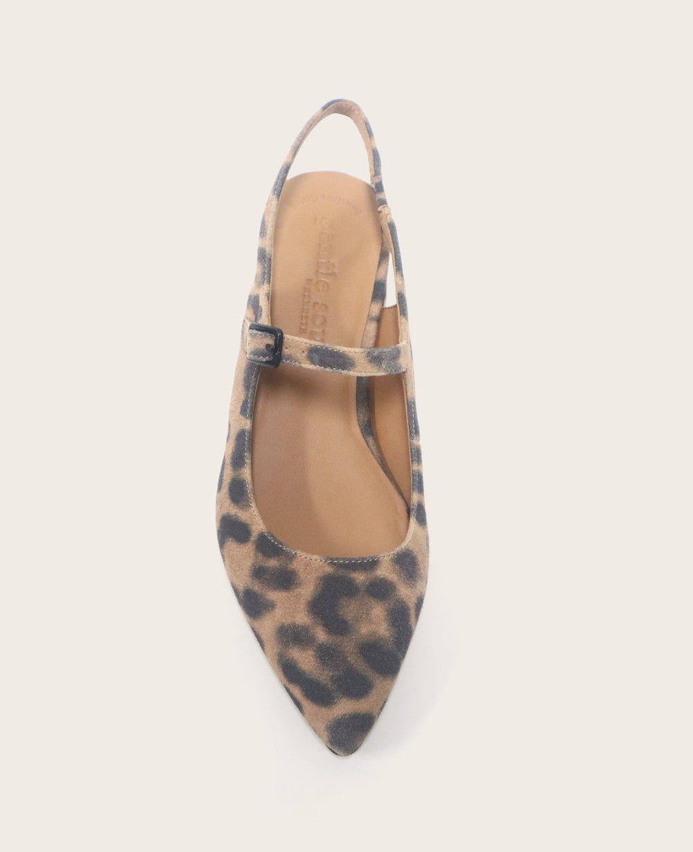 Shop Gladys Leopard Suede Slingback | Gentle Souls by KC | Kenneth Cole LEOPARD SUEDE