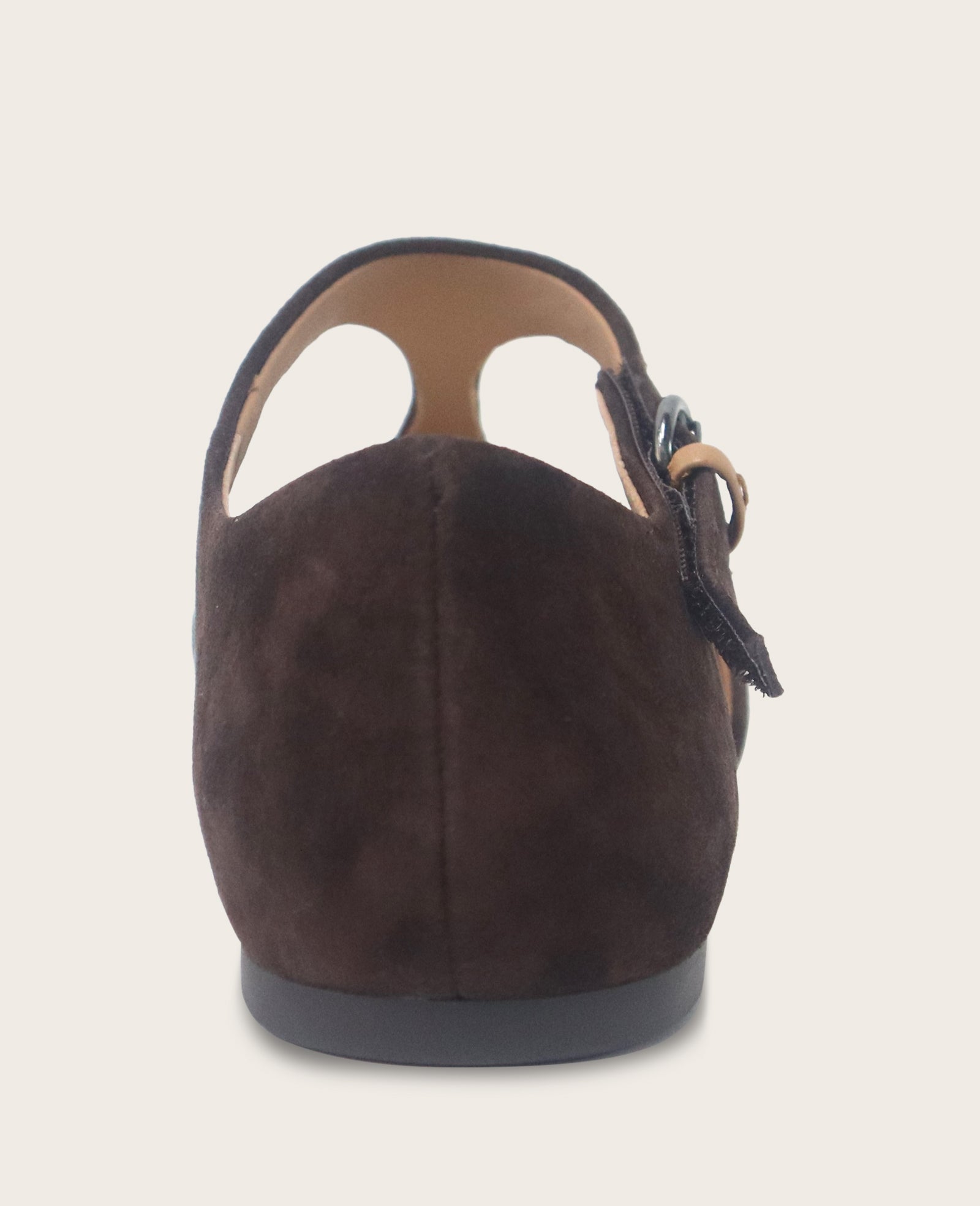 Wyatt Suede T-Strap Flat in Chocolate | Gentle Souls KC | Kenneth Cole CHOCOLATE SUEDE