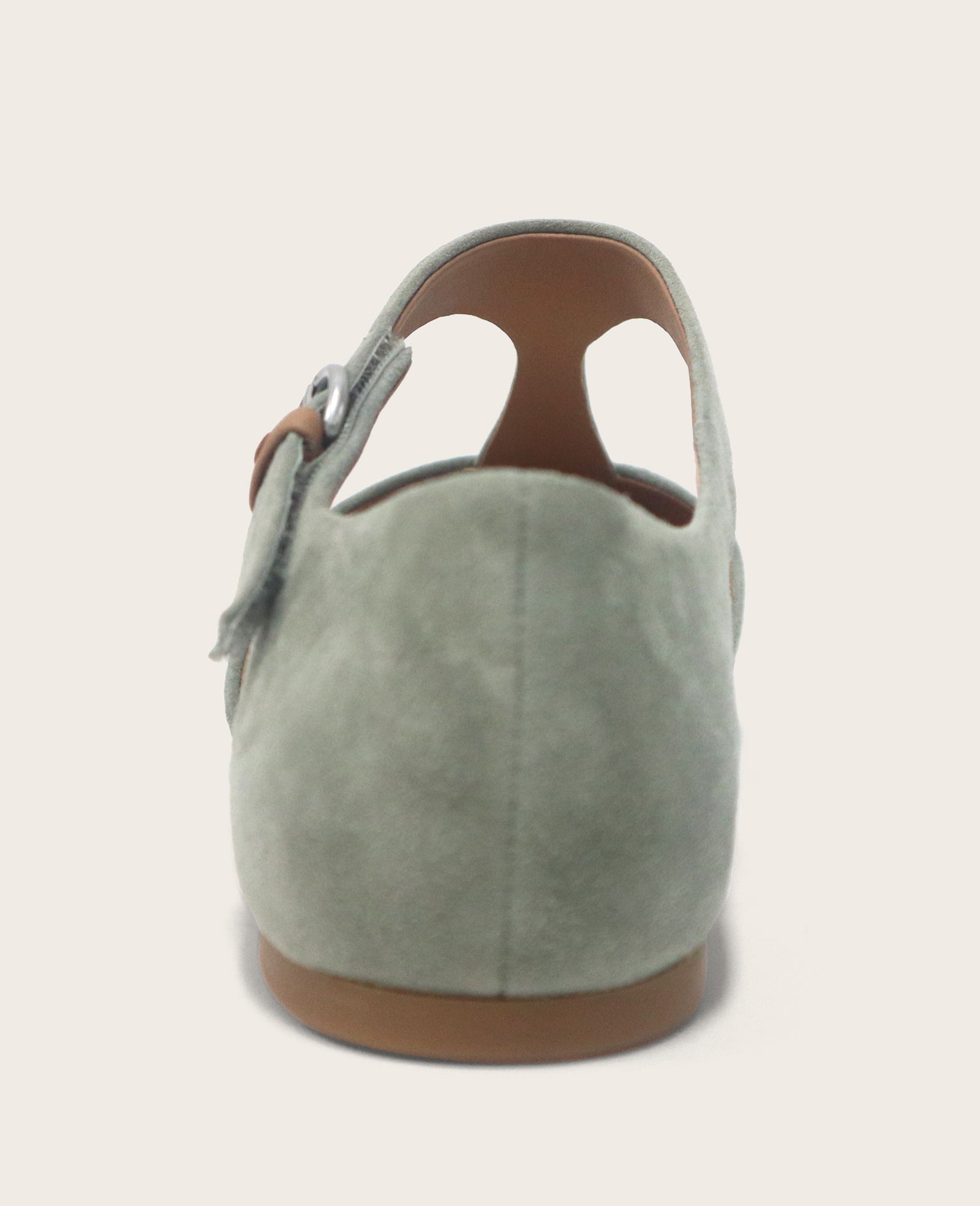 Wyatt Suede T-Strap Flat in Sage | Gentle Souls by KC | Kenneth Cole SAGE SUEDE