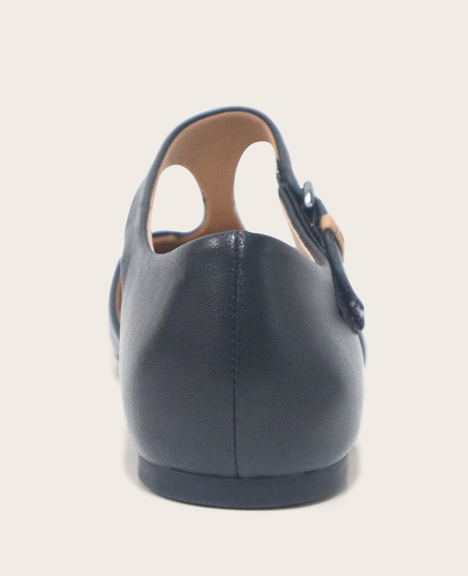 Wyatt Leather T-Strap Flat in Black | Gentle Souls KC | Kenneth Cole BLACK LEATHER