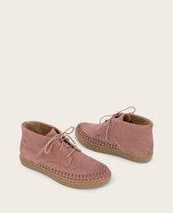 GENTLE SOULS - Cacti Suede Braid Detail Sneaker Bootie | Kenneth Cole DARK ROSE SUEDE