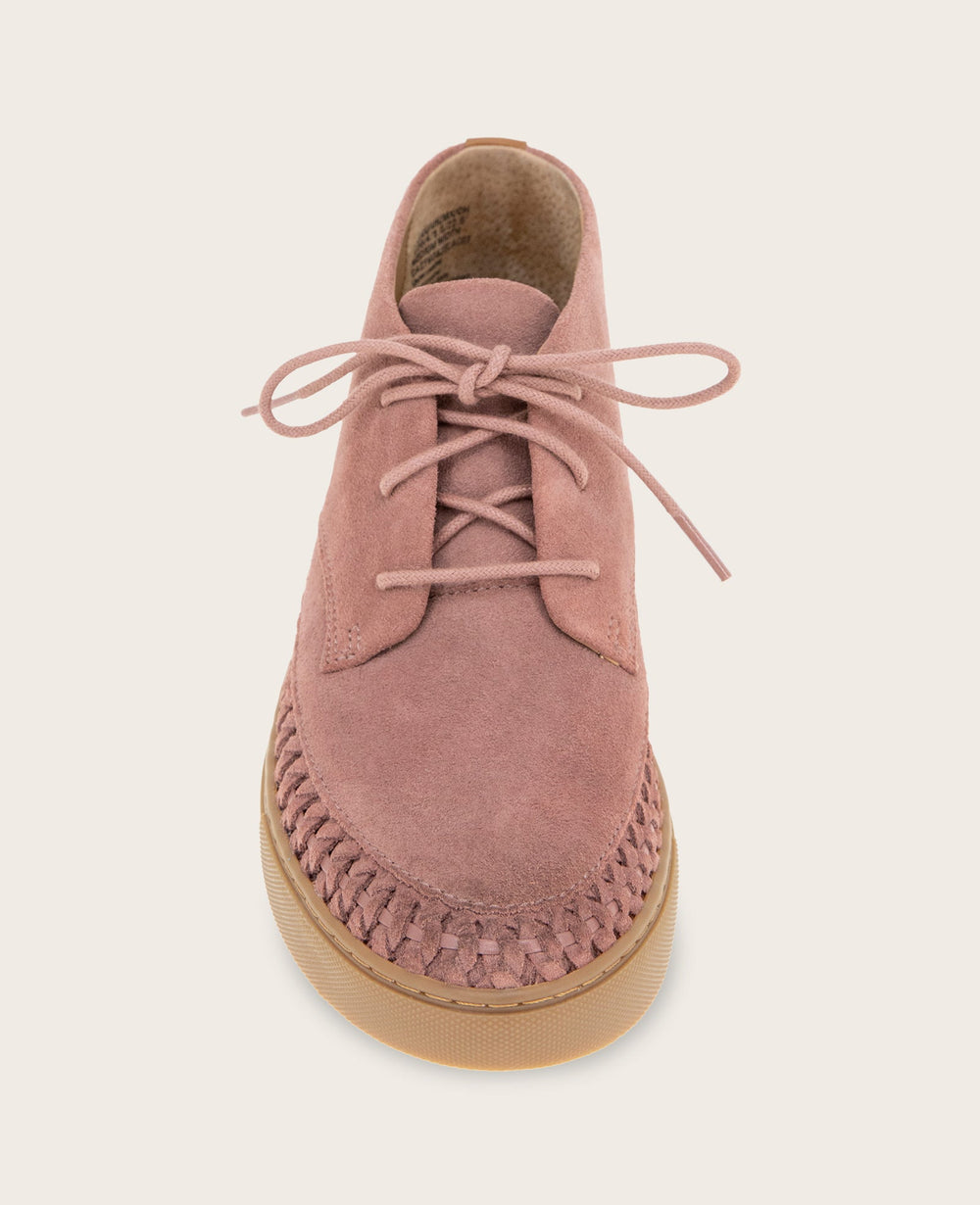 GENTLE SOULS - Cacti Suede Braid Detail Sneaker Bootie | Kenneth Cole DARK ROSE SUEDE