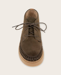 GENTLE SOULS - Cacti Suede Braid Detail Sneaker Bootie | Kenneth Cole DARK GREEN SUEDE