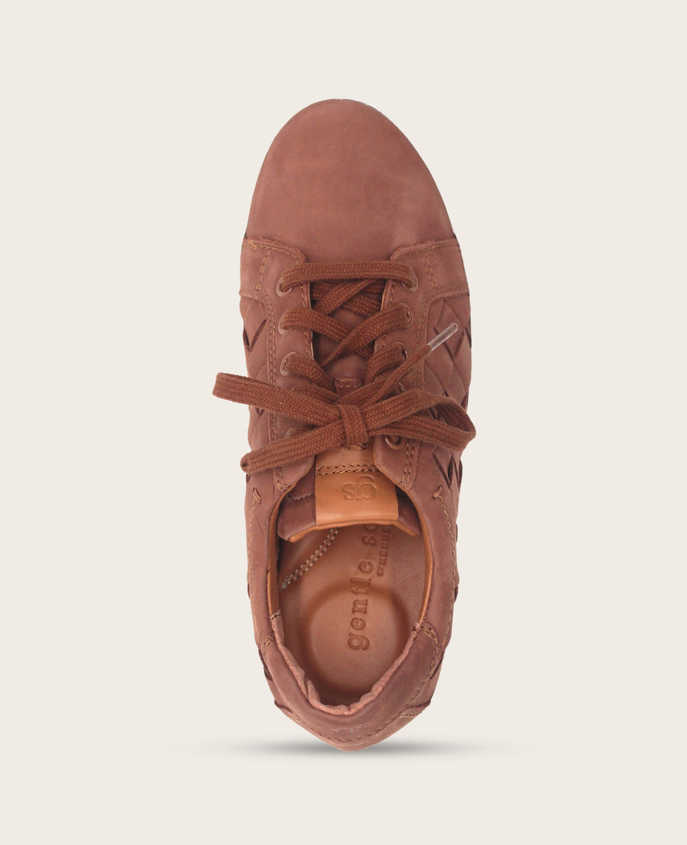 Kindy Nubuck Woven Sneaker Chocolate | Gentle Souls by KC | Kenneth Cole CHOCOLATE NUBUCK