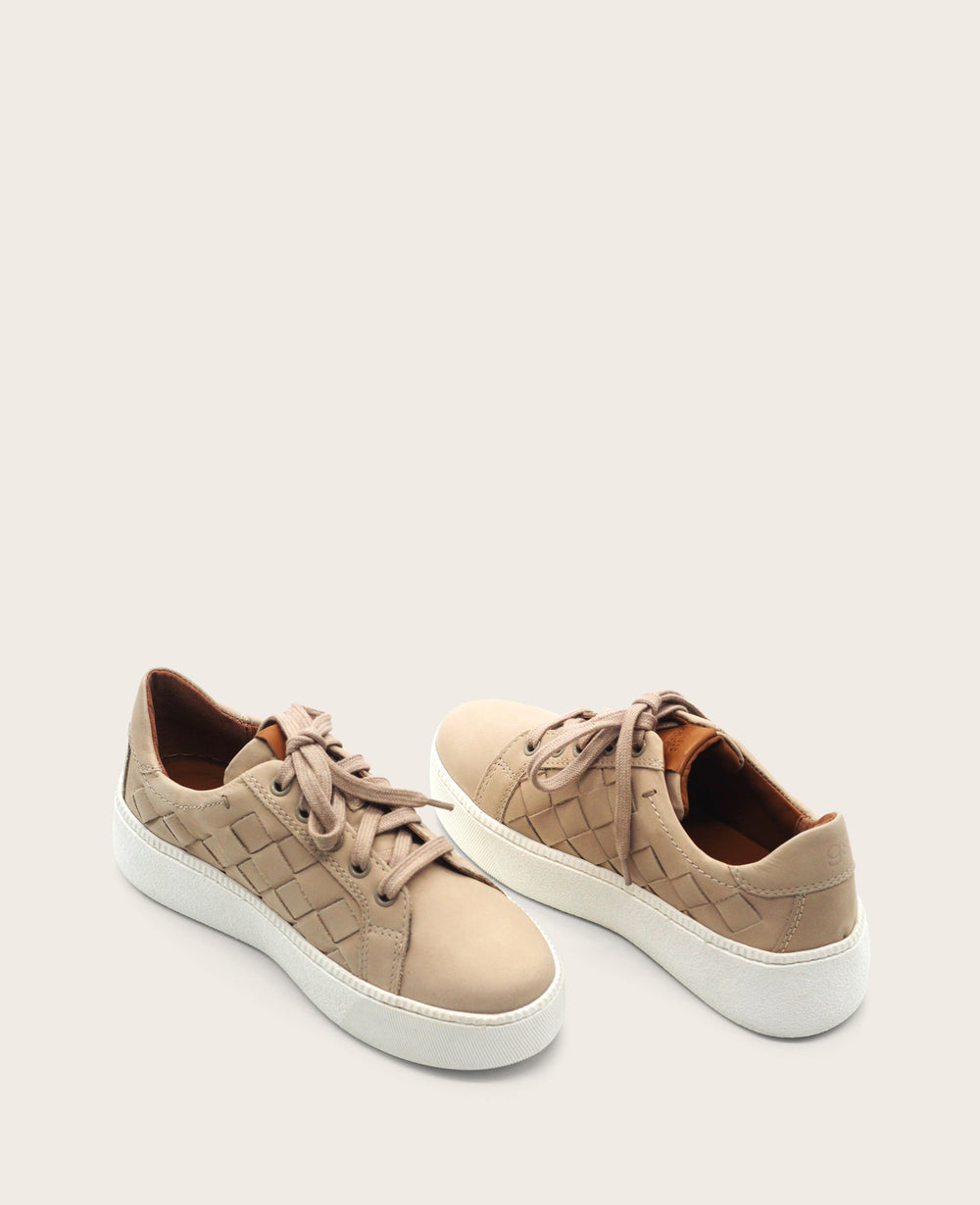 Kindy Nubuck Woven Sneaker Taupe | Gentle Souls by KC | Kenneth Cole LIGHT TAUPE NUBUCK