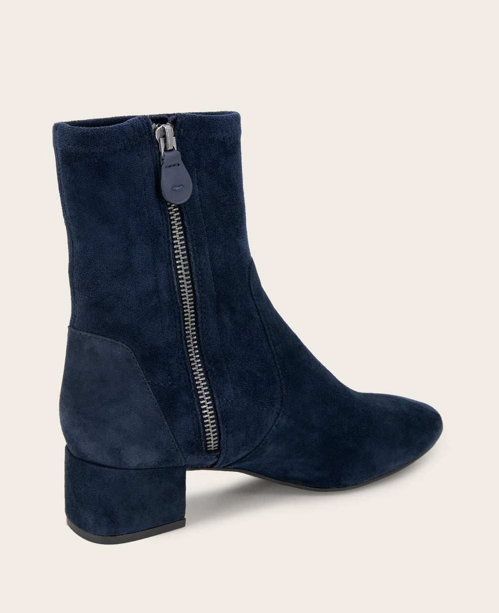 Shop Ella Micro Suede Stretch Bootie – Navy | Gentle Souls | Kenneth Cole NAVY