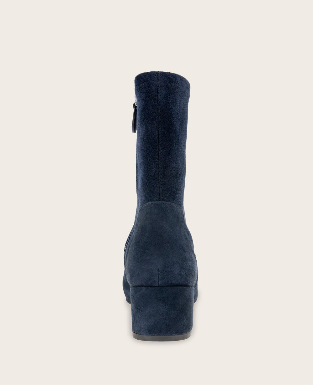 Shop Ella Micro Suede Stretch Bootie – Navy | Gentle Souls | Kenneth Cole NAVY