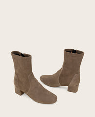 Shop Gentle Souls Ella Suede Stretch Bootie | Kenneth Cole | Kenneth Cole ALMOND