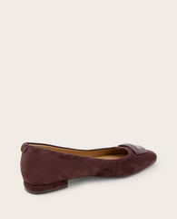 Hanette Suede Flat Burgundy | Gentle Souls by Kenneth Cole | Kenneth Cole BURGUNDY SUEDE