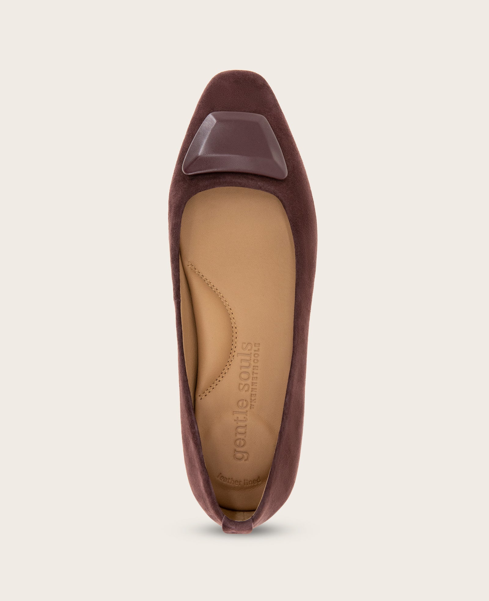 Hanette Suede Flat Burgundy | Gentle Souls by Kenneth Cole | Kenneth Cole BURGUNDY SUEDE