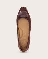 Hanette Suede Flat Burgundy | Gentle Souls by Kenneth Cole | Kenneth Cole BURGUNDY SUEDE