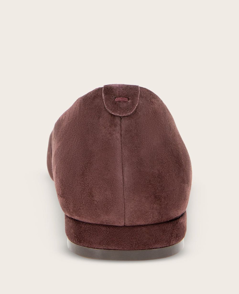 Hanette Suede Flat Burgundy | Gentle Souls by Kenneth Cole | Kenneth Cole BURGUNDY SUEDE