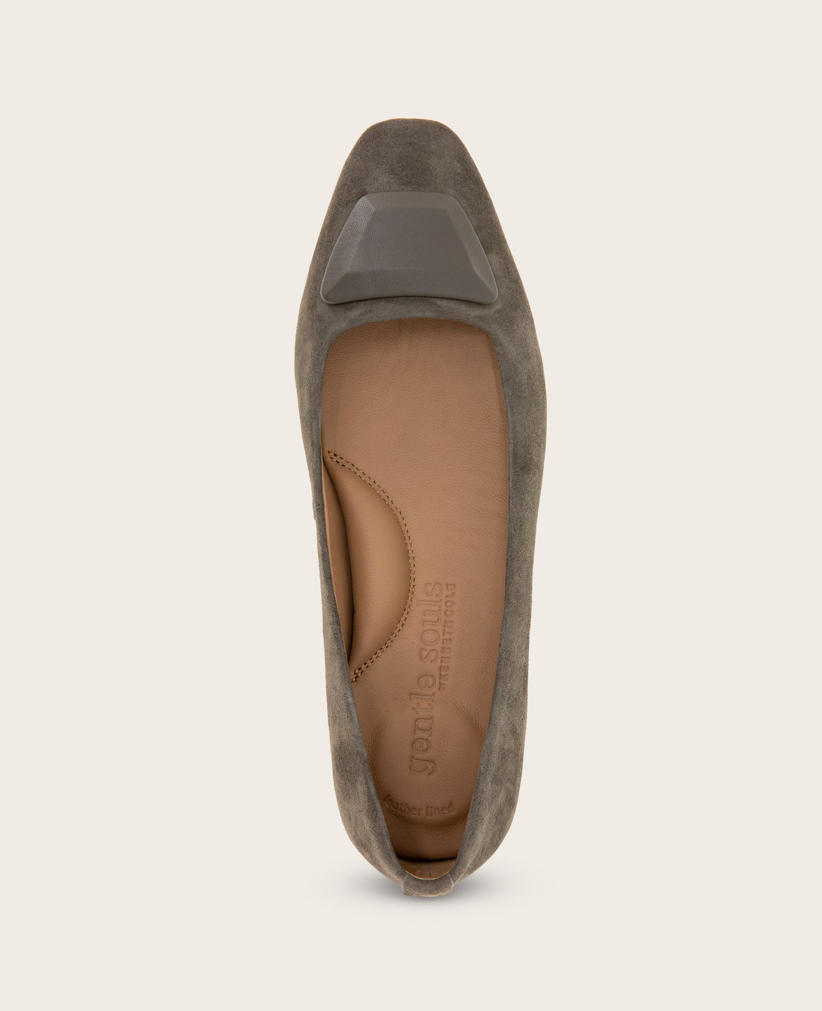 Hanette Suede Flat Shiitake | Gentle Souls by Kenneth Cole | Kenneth Cole SHITAKE SUEDE