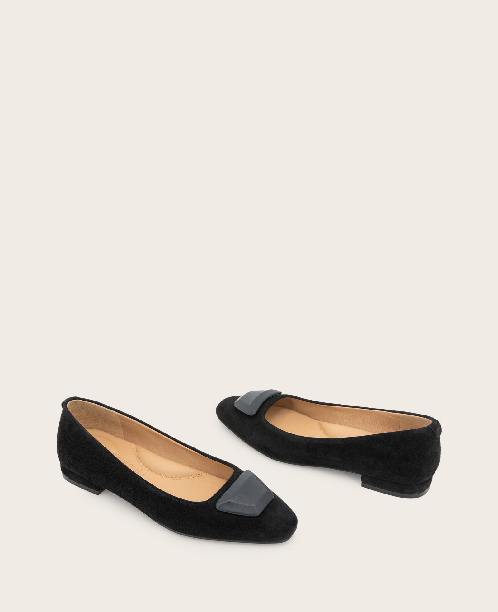Shop Hanette Suede Flat Black | Gentle Souls by Kenneth Cole | Kenneth Cole BLACK SUEDE
