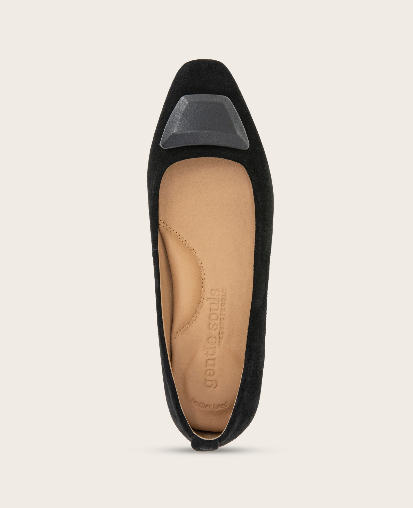 Shop Hanette Suede Flat Black | Gentle Souls by Kenneth Cole | Kenneth Cole BLACK SUEDE