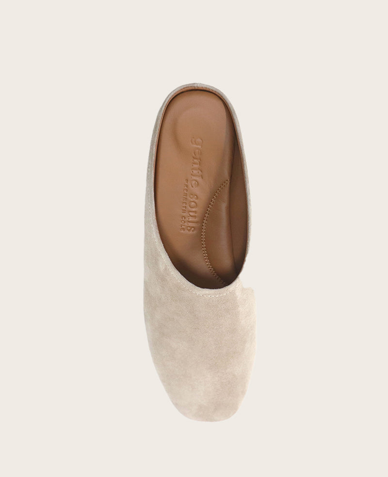 Shop Gentle Souls Wanda Suede Mule Flat | Kenneth Cole | Kenneth Cole MUSHROOM SUEDE