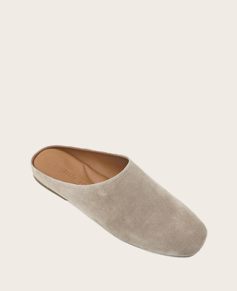 Shop Gentle Souls Wanda Suede Mule Flat | Kenneth Cole | Kenneth Cole MUSHROOM SUEDE
