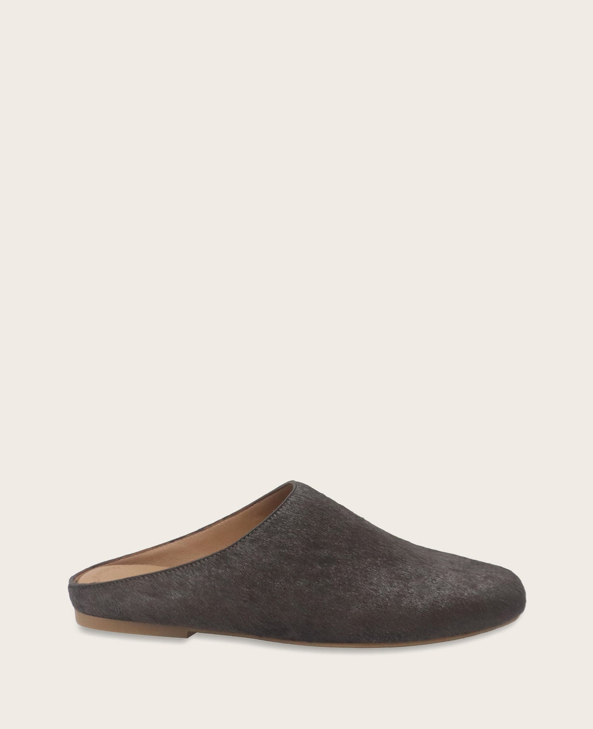 Wanda Calf Hair Mule Flat in Walnut | Gentle Souls KC | Kenneth Cole WALNUT CALF HAIR