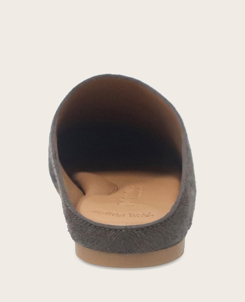 Wanda Calf Hair Mule Flat in Walnut | Gentle Souls KC | Kenneth Cole WALNUT CALF HAIR