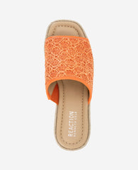 Shop Elissa Orange Raffia Platform Sandal | KC Reaction | Kenneth Cole ORANGE RAFFIA