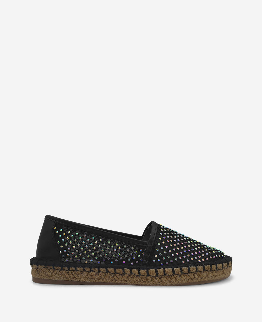 REACTION - Bonne Crystal Mesh Espadrille | Kenneth Cole BLACK CRYSTAL MESH