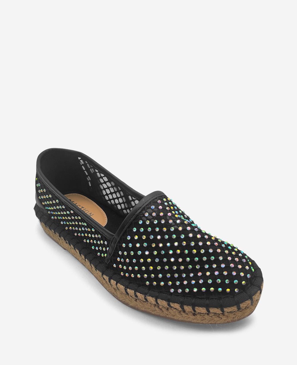 REACTION - Bonne Crystal Mesh Espadrille | Kenneth Cole BLACK CRYSTAL MESH