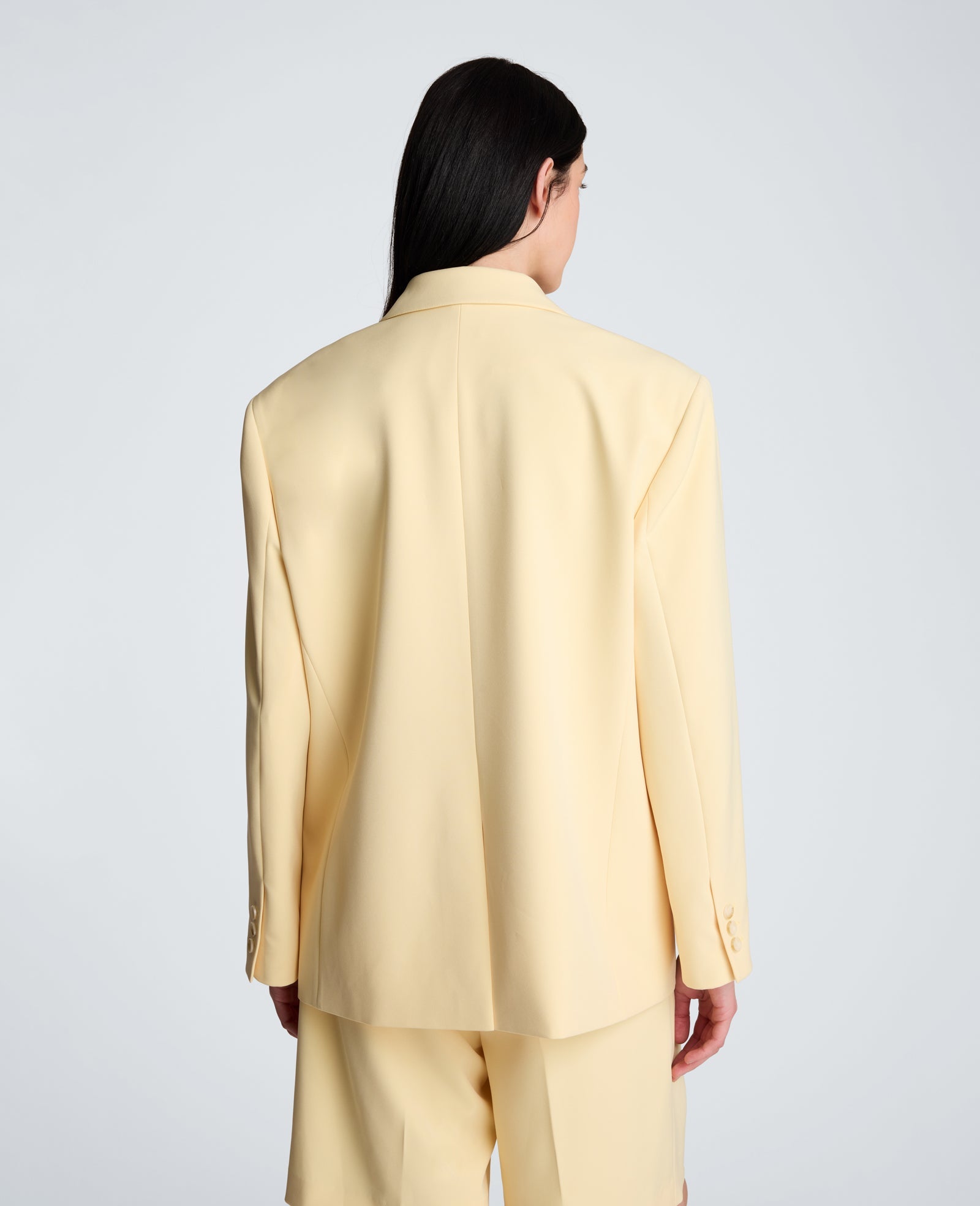 Vision Twill Double Breasted Boyfriend Jacket | Kenneth Cole PASTEL YELLOW