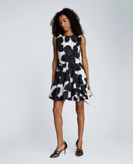 Bubble Hem Mini Dress | Kenneth Cole NATURAL WHITE / BLACK