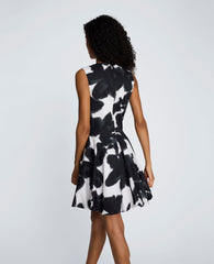 Bubble Hem Mini Dress | Kenneth Cole NATURAL WHITE / BLACK