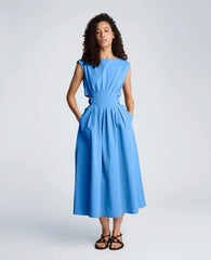 Shop Cotton Poplin Midi Dress – Lake Blue | Kenneth Cole | Kenneth Cole LAKE BLUE