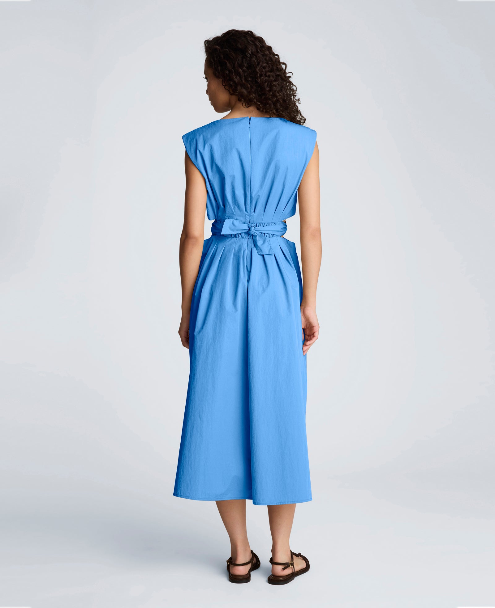 Shop Cotton Poplin Midi Dress – Lake Blue | Kenneth Cole | Kenneth Cole LAKE BLUE