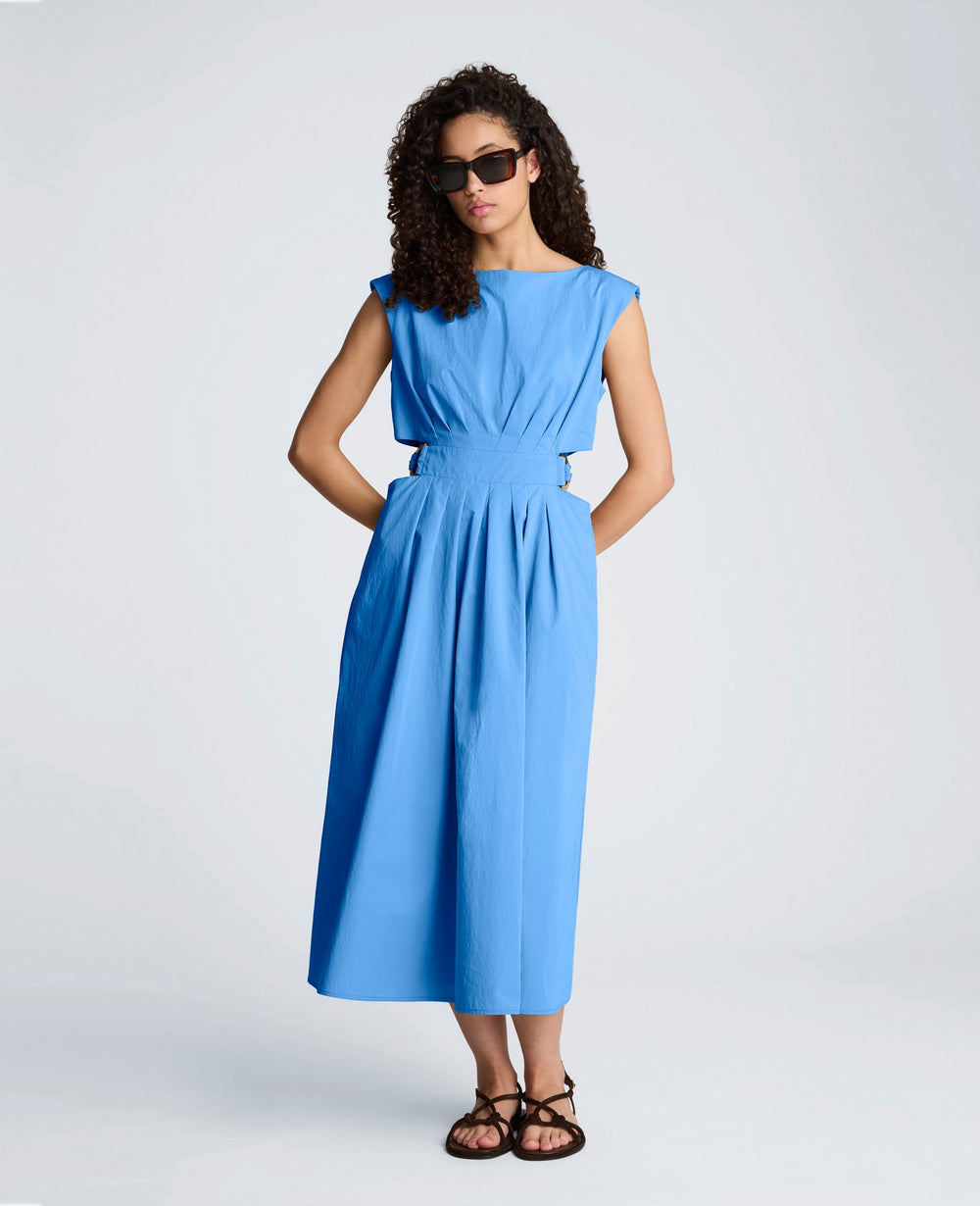 Shop Cotton Poplin Midi Dress – Lake Blue | Kenneth Cole | Kenneth Cole LAKE BLUE