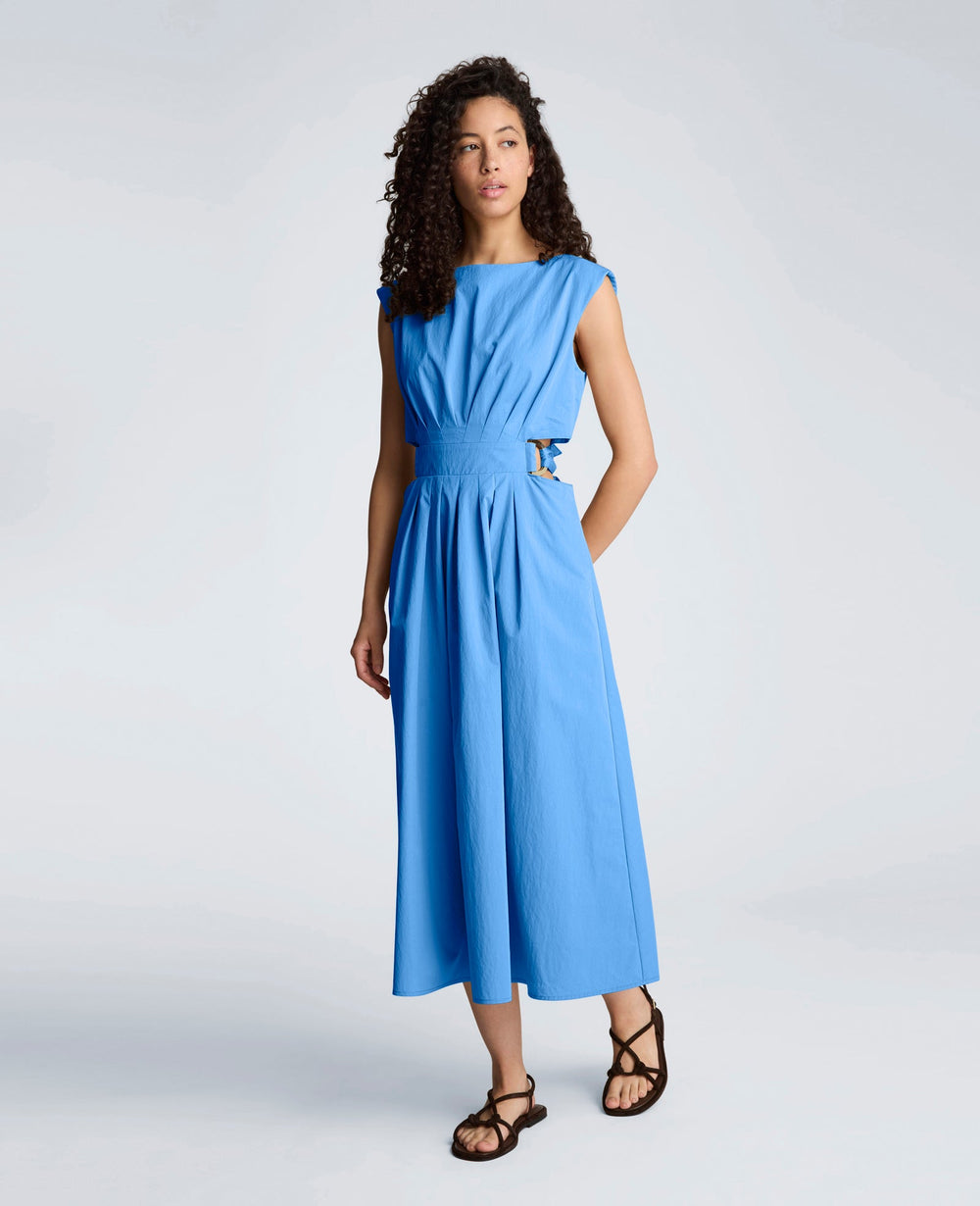 Shop Cotton Poplin Midi Dress – Lake Blue | Kenneth Cole | Kenneth Cole LAKE BLUE
