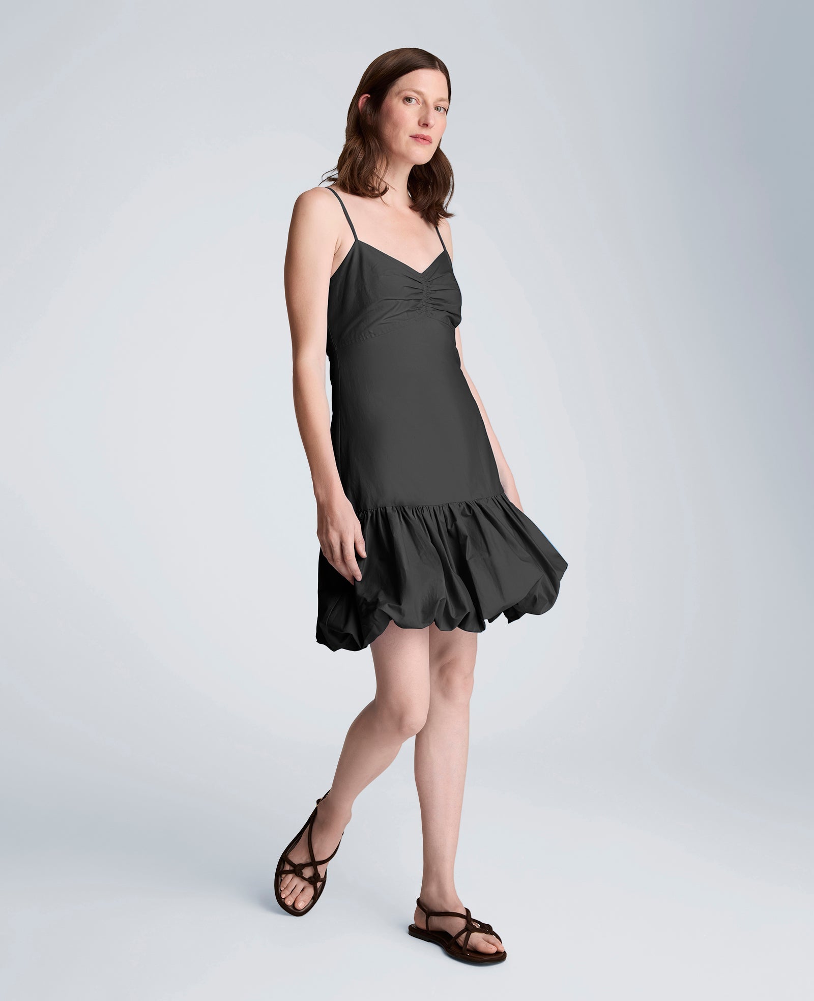 Buy Women's Sweetheart Bubble Flounce Mini Dress, Black | Kenneth Cole BLACK