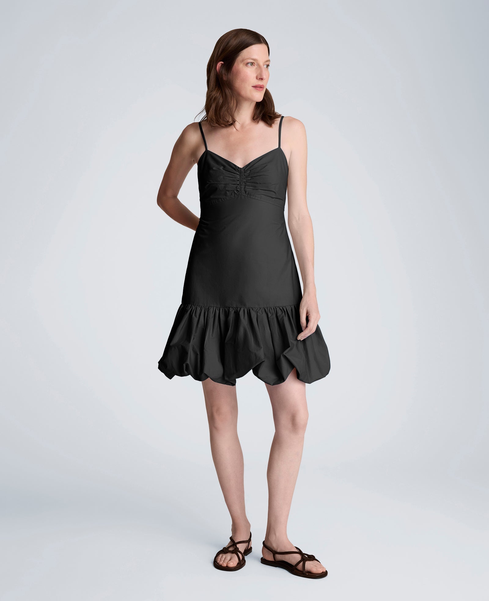 Buy Women's Sweetheart Bubble Flounce Mini Dress, Black | Kenneth Cole BLACK