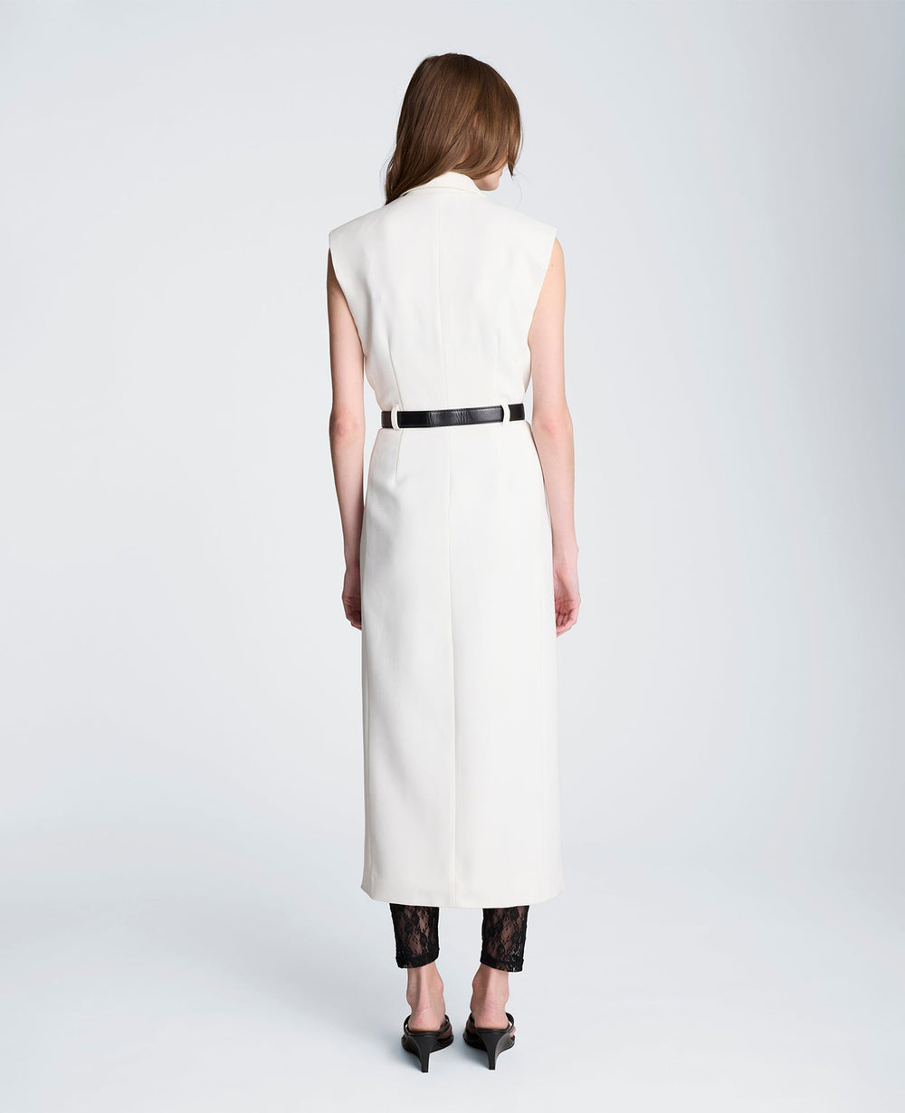 Sleeveless Modern Midi Trench Dress | Kenneth Cole NATURAL WHITE/BLACK