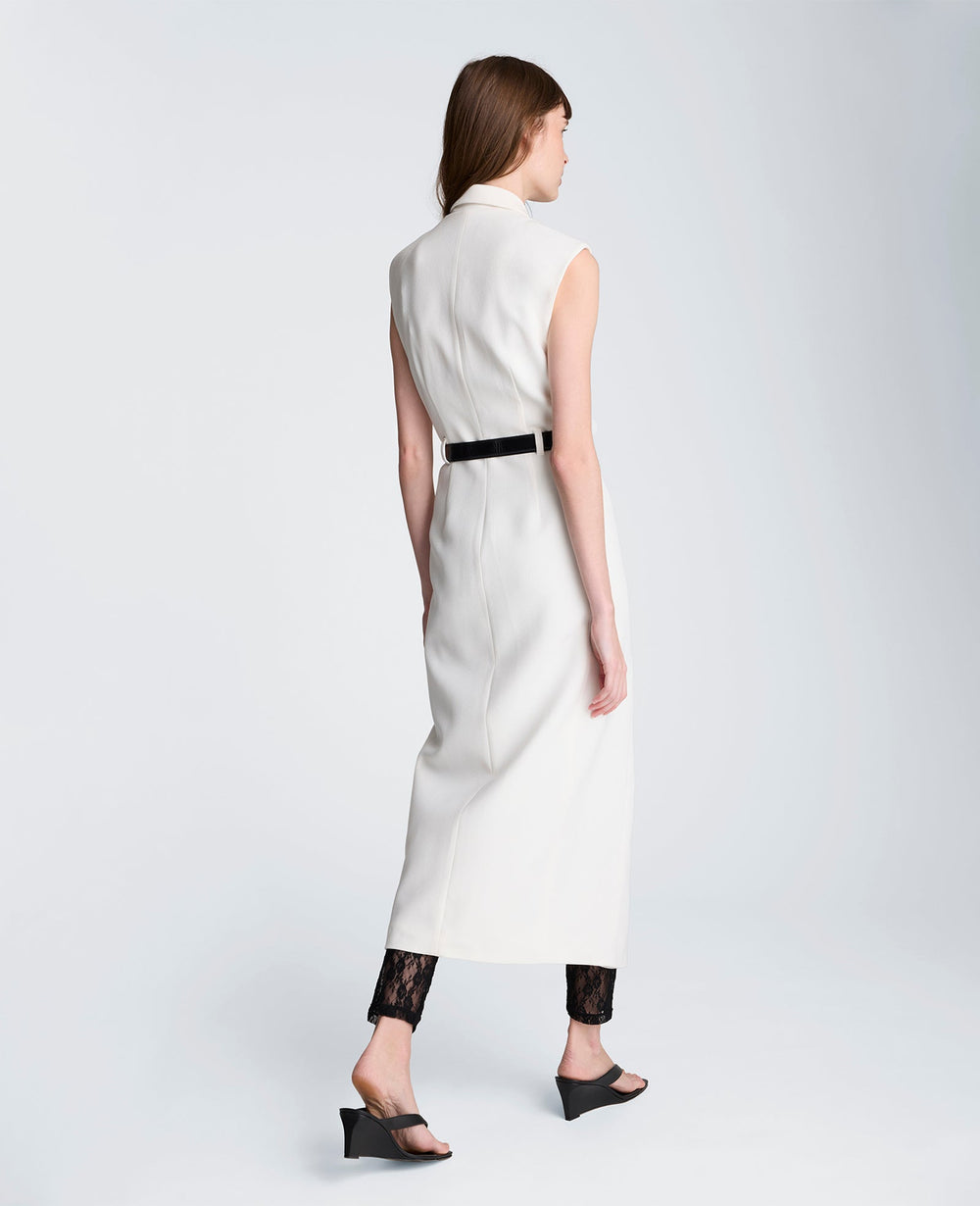 Sleeveless Modern Midi Trench Dress | Kenneth Cole NATURAL WHITE/BLACK