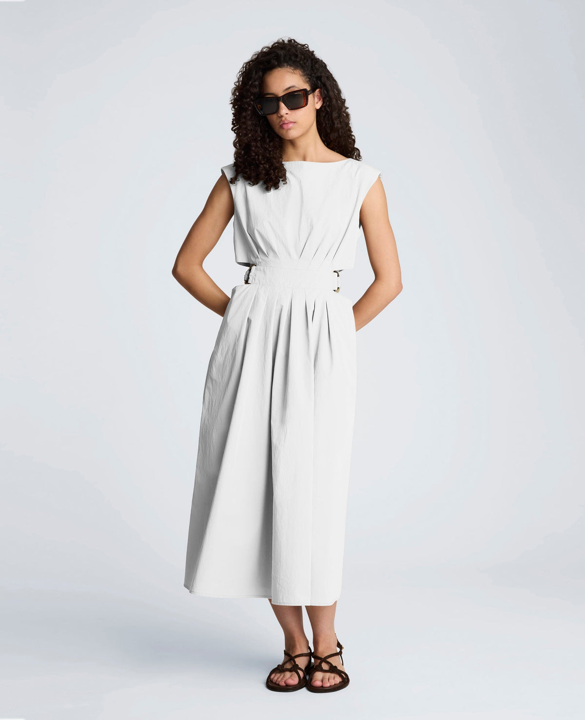 Shop Cotton Poplin Midi Dress – Pure White | Kenneth Cole | Kenneth Cole PURE WHITE