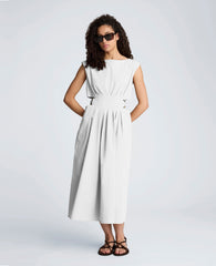 Shop Cotton Poplin Midi Dress – Pure White | Kenneth Cole | Kenneth Cole PURE WHITE