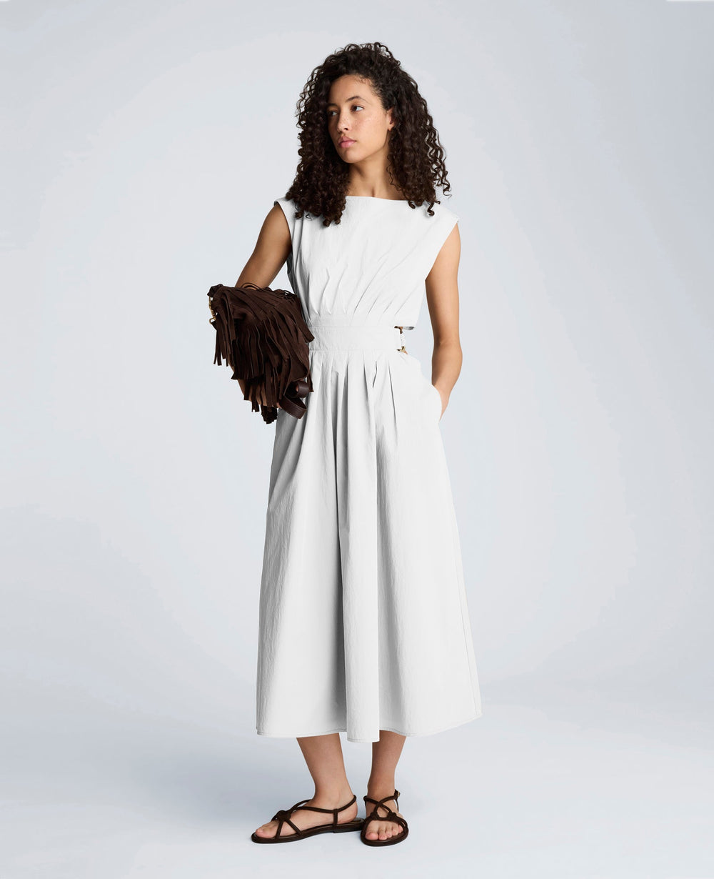Shop Cotton Poplin Midi Dress – Pure White | Kenneth Cole | Kenneth Cole PURE WHITE