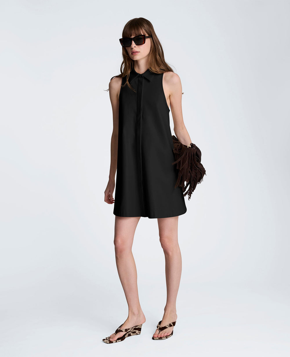 Halter Shirt Swing Dress | Kenneth Cole BLACK