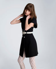 Mini Trench Jacket Dress – Natural White/Black | Kenneth Cole | Kenneth Cole BLACK/NATURAL WHITE