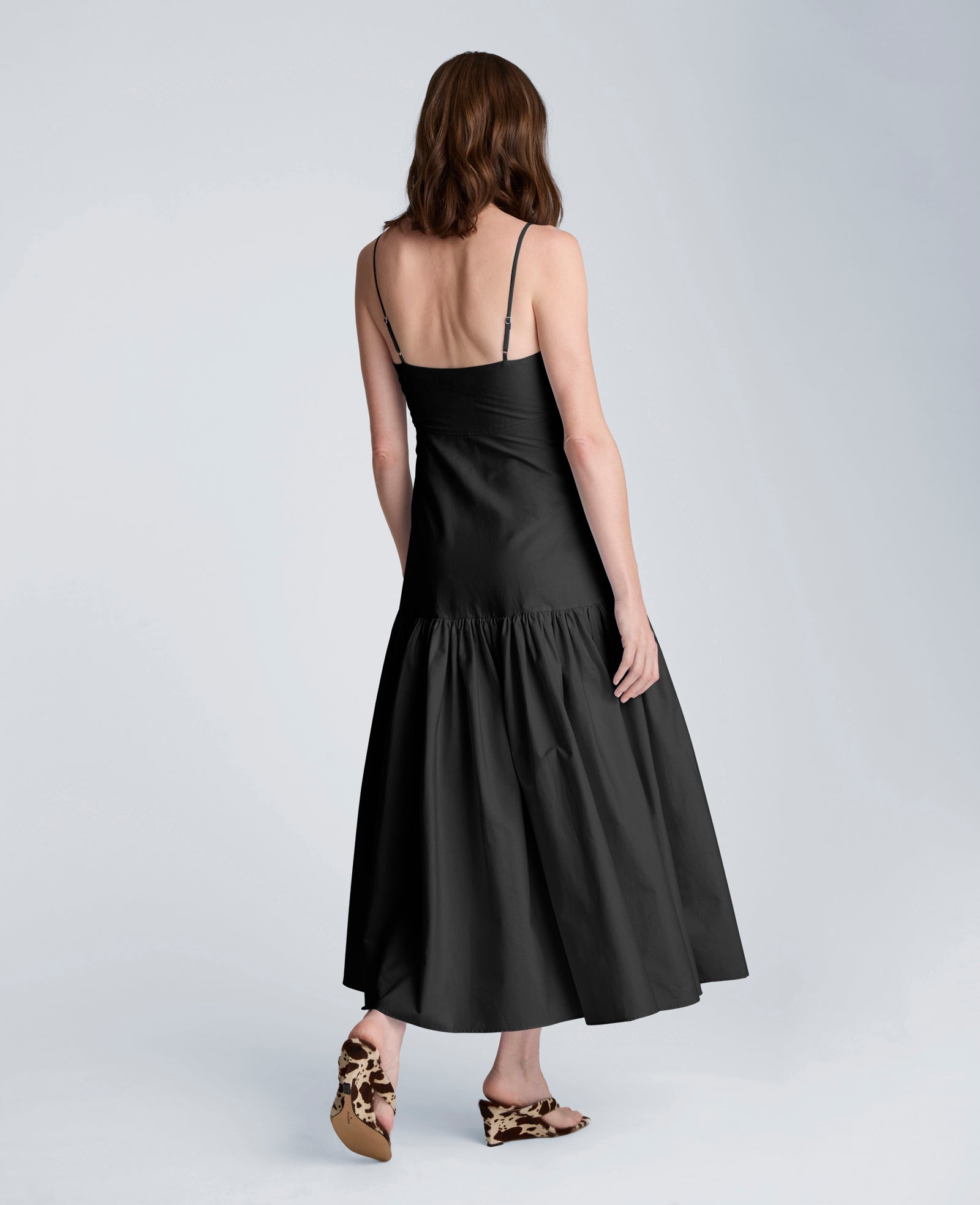 Sweetheart Bubble Flounce Midi Dress | Kenneth Cole BLACK