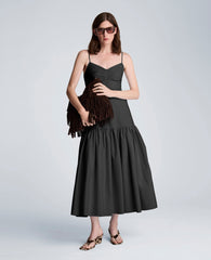 Sweetheart Bubble Flounce Midi Dress | Kenneth Cole BLACK